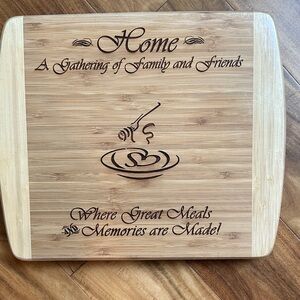 Bamboo Cutting Board with Engraved Design